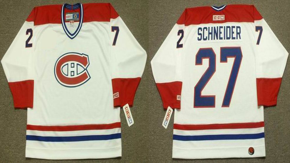 2019 Men Montreal Canadiens #27 Schneider White CCM NHL jerseys->montreal canadiens->NHL Jersey